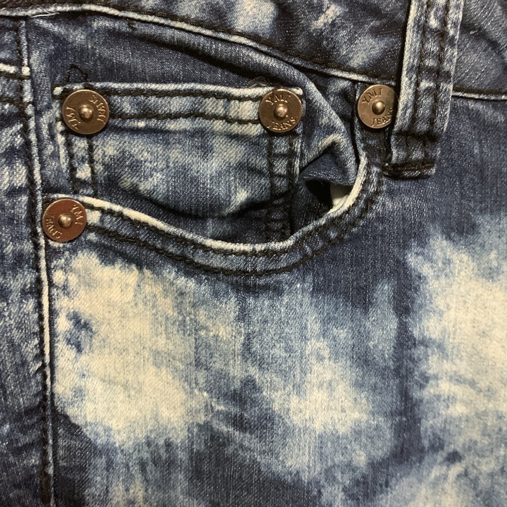 Y2K Acid Washed Bleached Denim Jeans Size 0 Juniors Women’s Retro Fit - Picture 7 of 17